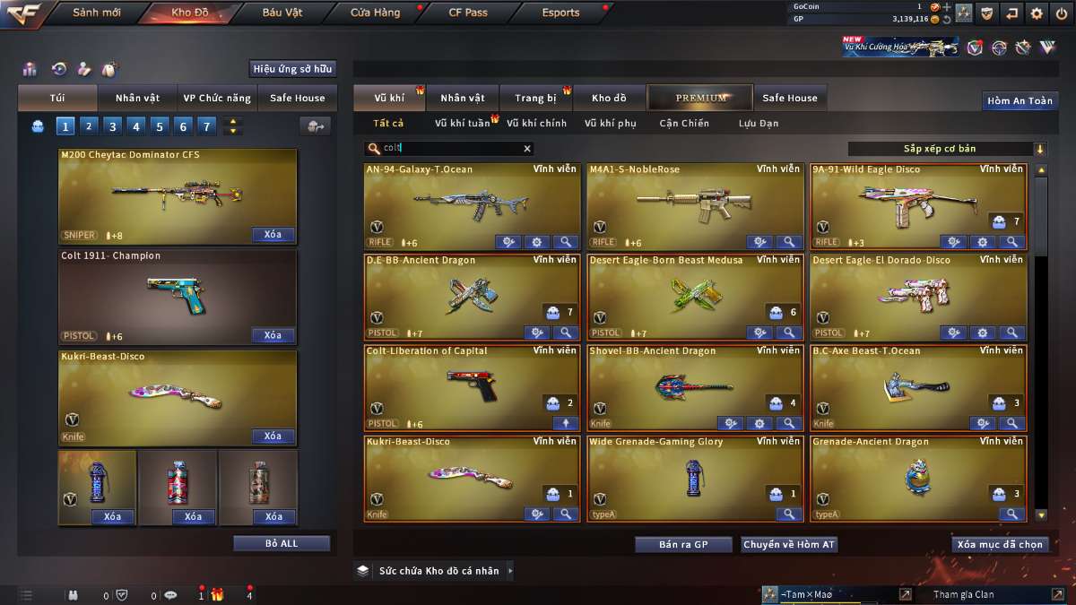 shop acc cf uy tin gia re